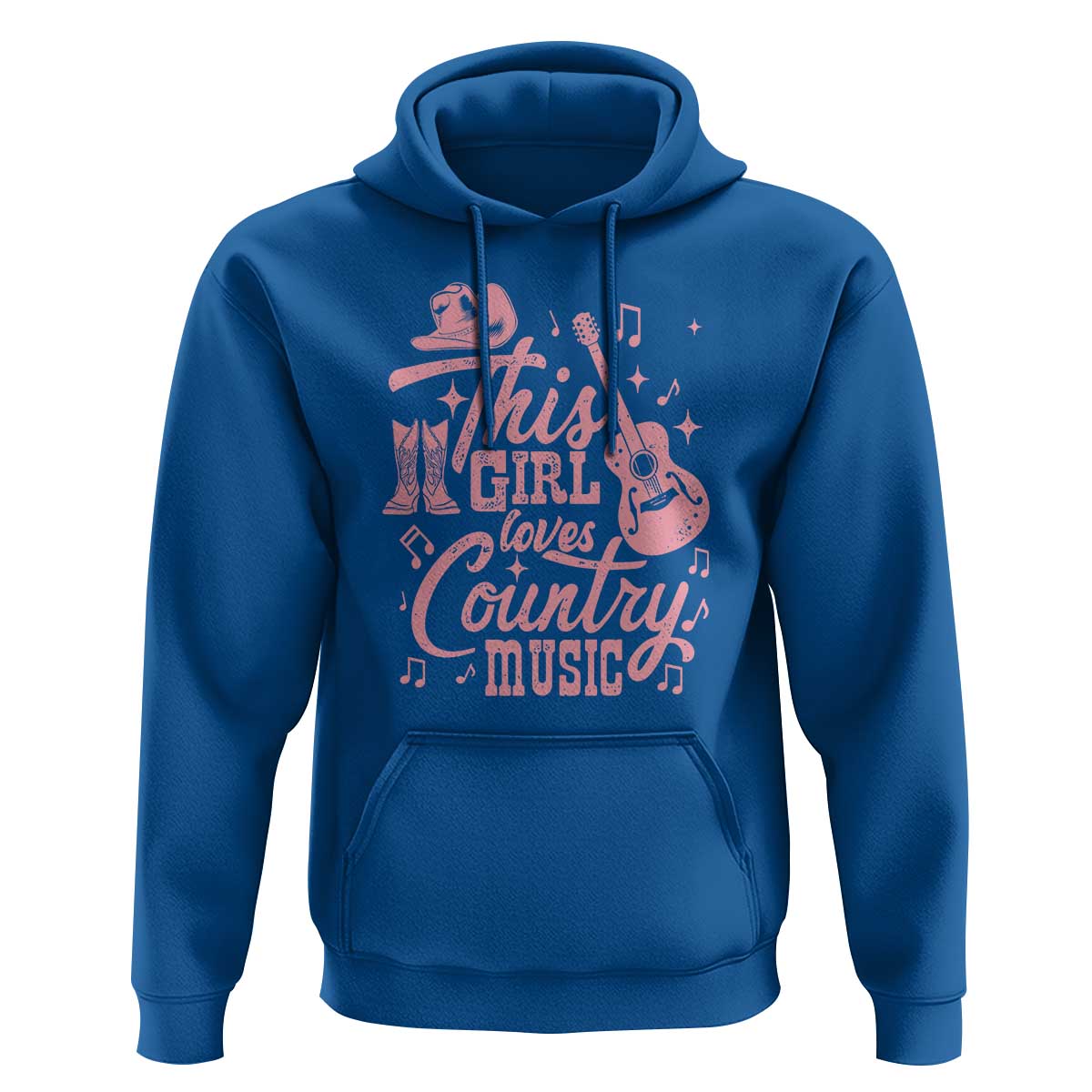 This Girl Loves Country Music Hoodie Cowgirl Hat Pink Boots - Wonder Print Shop