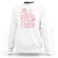 This Girl Loves Country Music Sweatshirt Cowgirl Hat Pink Boots - Wonder Print Shop