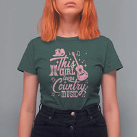 This Girl Loves Country Music T Shirt For Women Cowgirl Hat Pink Boots - Wonder Print Shop