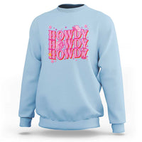 Funny Cowboy Sweatshirt Howdy Western Country Pink Retro Disco Ball - Wonder Print Shop