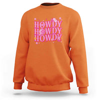 Funny Cowboy Sweatshirt Howdy Western Country Pink Retro Disco Ball - Wonder Print Shop