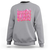 Funny Cowboy Sweatshirt Howdy Western Country Pink Retro Disco Ball - Wonder Print Shop