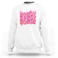 Funny Cowboy Sweatshirt Howdy Western Country Pink Retro Disco Ball - Wonder Print Shop