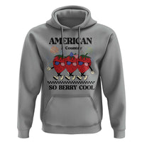 American A Coutry So Berry Cool Hoodie Retro Groovy Strawberry Season 4th Of July - Wonder Print Shop