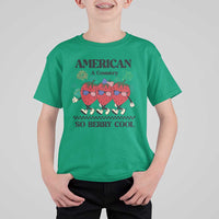 American A Coutry So Berry Cool T Shirt For Kid Retro Groovy Strawberry Season 4th Of July - Wonder Print Shop