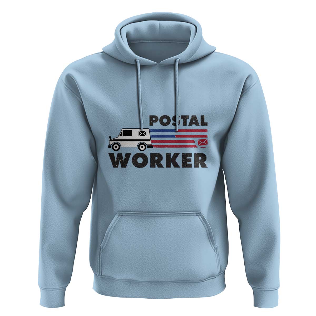 Postal Worker Hoodie USA Flag Patriotic Mailman Mail Lady - Wonder Print Shop