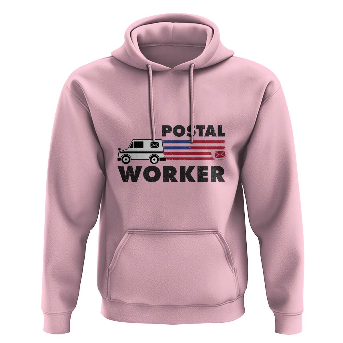 Postal Worker Hoodie USA Flag Patriotic Mailman Mail Lady - Wonder Print Shop