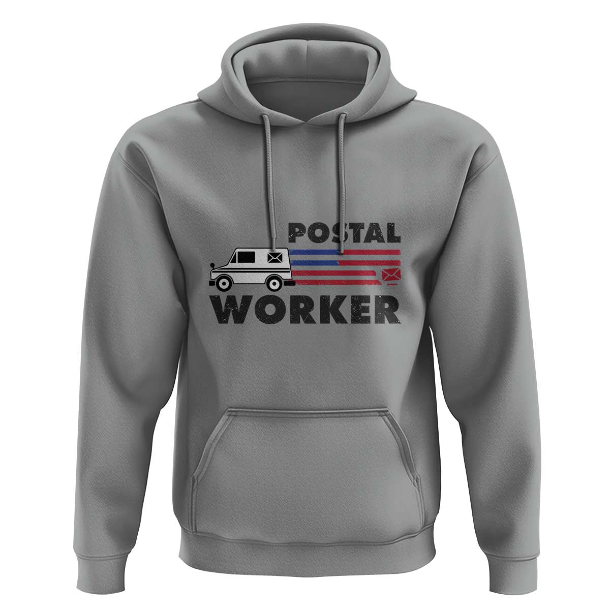 Postal Worker Hoodie USA Flag Patriotic Mailman Mail Lady - Wonder Print Shop