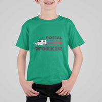 Postal Worker T Shirt For Kid USA Flag Patriotic Mailman Mail Lady - Wonder Print Shop
