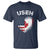Funny USEH T Shirt Half Canadian American Flag Big Love Heart - Wonder Print Shop