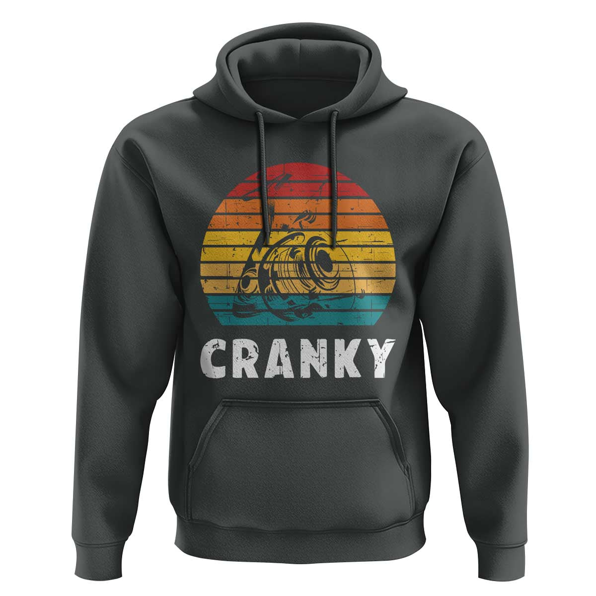 Fishing Lover Hoodie Cranky Vintage Retro Crankbait Fishermen - Wonder Print Shop