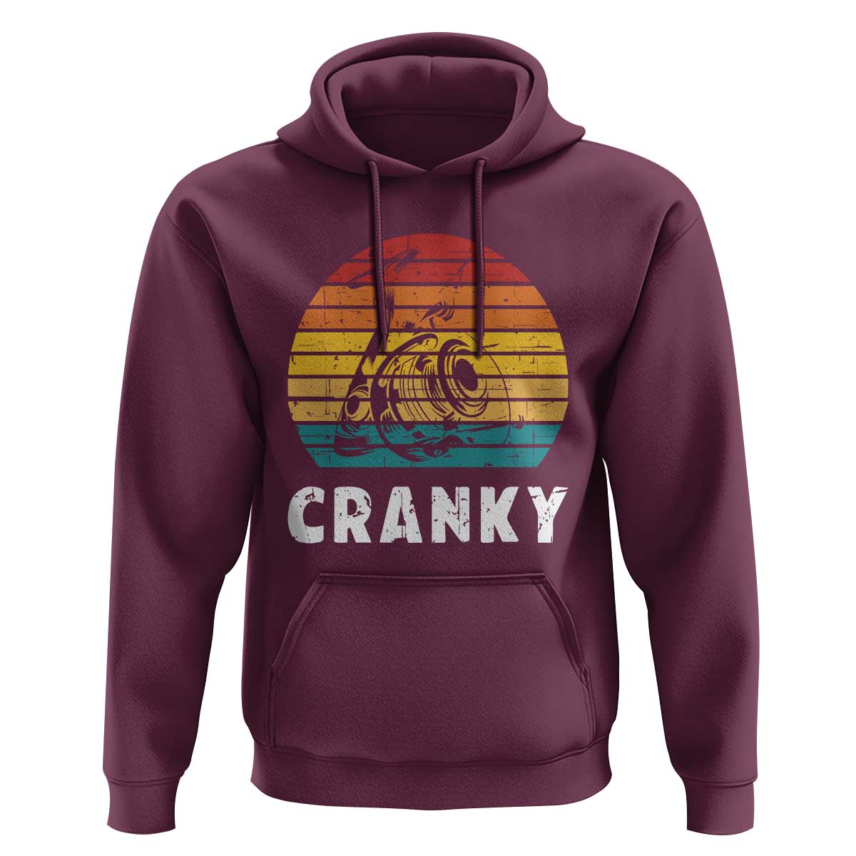 Fishing Lover Hoodie Cranky Vintage Retro Crankbait Fishermen - Wonder Print Shop