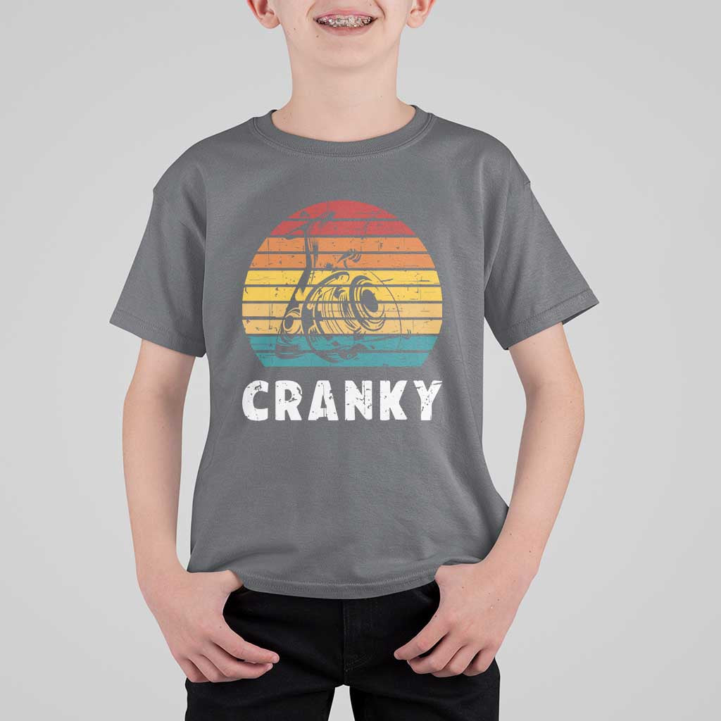 Fishing Lover T Shirt For Kid Cranky Vintage Retro Crankbait Fishermen - Wonder Print Shop