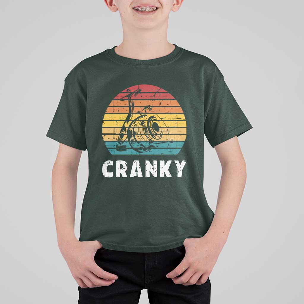 Fishing Lover T Shirt For Kid Cranky Vintage Retro Crankbait Fishermen - Wonder Print Shop