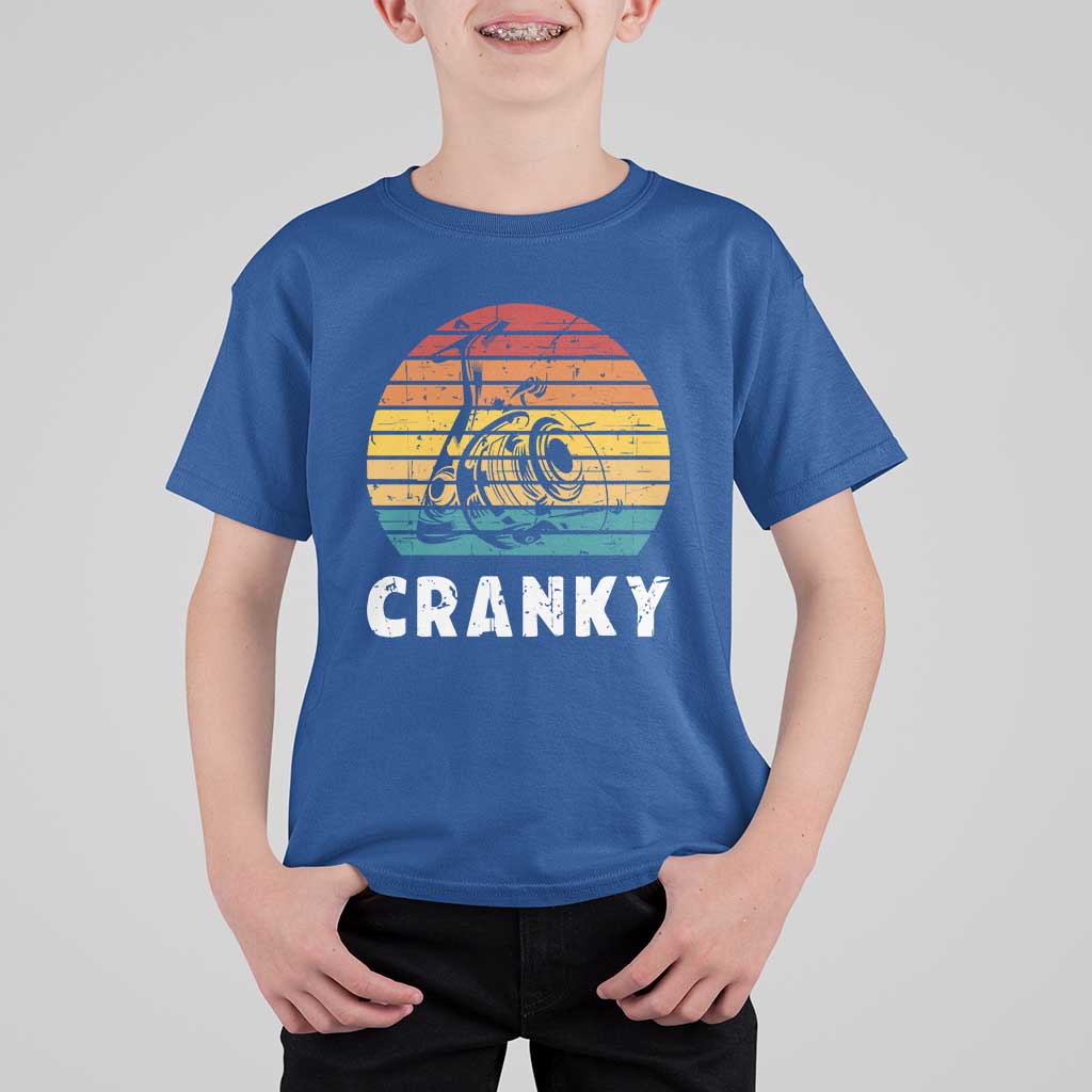 Fishing Lover T Shirt For Kid Cranky Vintage Retro Crankbait Fishermen - Wonder Print Shop