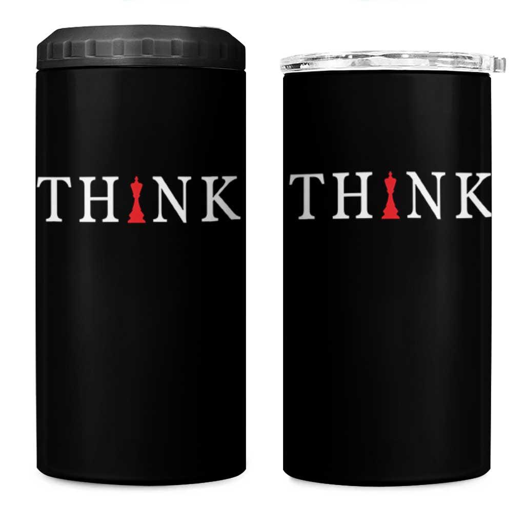 Chess Player 4 in 1 Can Cooler Tumbler Think Vintage Master Player