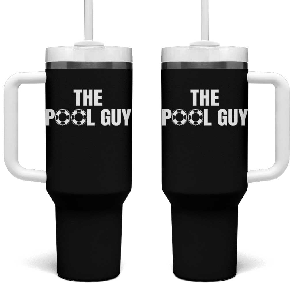 Funny Swimming Lover Tumbler With Handle The Pool Guy Expert - Wonder Print Shop