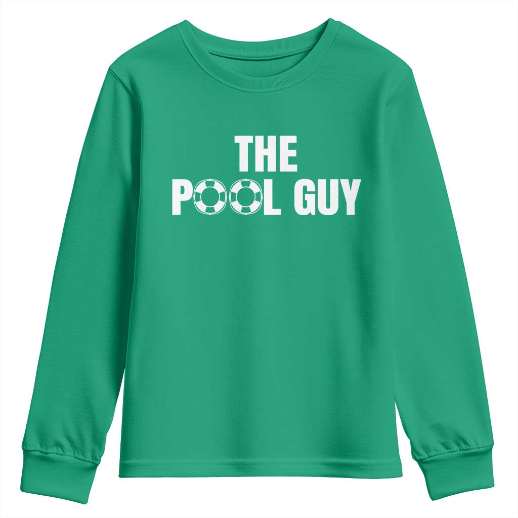 Funny Swimming Lover Youth Sweatshirt The Pool Guy Expert - Wonder Print Shop