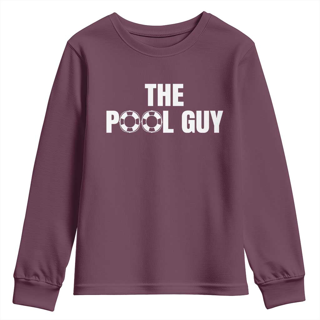 Funny Swimming Lover Youth Sweatshirt The Pool Guy Expert - Wonder Print Shop