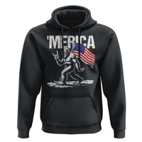 Funny 4th Of July Bigfoot Merica Hoodie Patriotic Sasquatch American US Flag - Wonder Print Shop