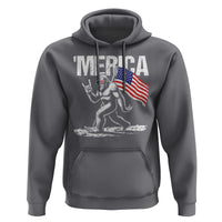 Funny 4th Of July Bigfoot Merica Hoodie Patriotic Sasquatch American US Flag - Wonder Print Shop