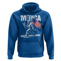 Funny 4th Of July Bigfoot Merica Hoodie Patriotic Sasquatch American US Flag - Wonder Print Shop