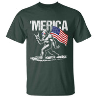 Funny 4th Of July Bigfoot Merica T Shirt Patriotic Sasquatch American US Flag - Wonder Print Shop