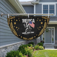 Funny 4th Of July Bigfoot Merica Patriotic Fan Flag Sasquatch American US Flag
