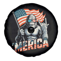 Funny Bigfoot Merica 4th Of July Spare Tire Cover American Flag Patriotic Sasquatch - Wonder Print Shop