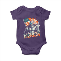 Funny Bigfoot Merica 4th Of July Baby Onesie American Flag Patriotic Sasquatch - Wonder Print Shop