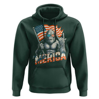 Funny Bigfoot Merica 4th Of July Hoodie American Flag Patriotic Sasquatch - Wonder Print Shop