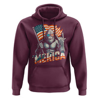 Funny Bigfoot Merica 4th Of July Hoodie American Flag Patriotic Sasquatch - Wonder Print Shop