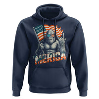 Funny Bigfoot Merica 4th Of July Hoodie American Flag Patriotic Sasquatch - Wonder Print Shop