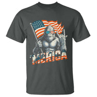 Funny Bigfoot Merica 4th Of July T Shirt American Flag Patriotic Sasquatch - Wonder Print Shop