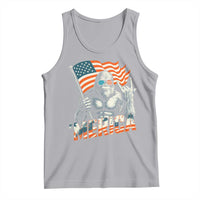 Funny Bigfoot Merica 4th Of July Tank Top American Flag Patriotic Sasquatch - Wonder Print Shop