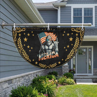 Funny Bigfoot Merica 4th Of July Patriotic Fan Flag American Flag Sasquatch