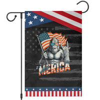 Funny Bigfoot Merica 4th Of July Garden Flag American Flag Patriotic Sasquatch