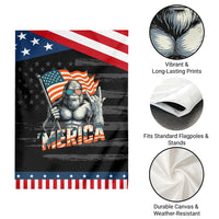Funny Bigfoot Merica 4th Of July Garden Flag American Flag Patriotic Sasquatch