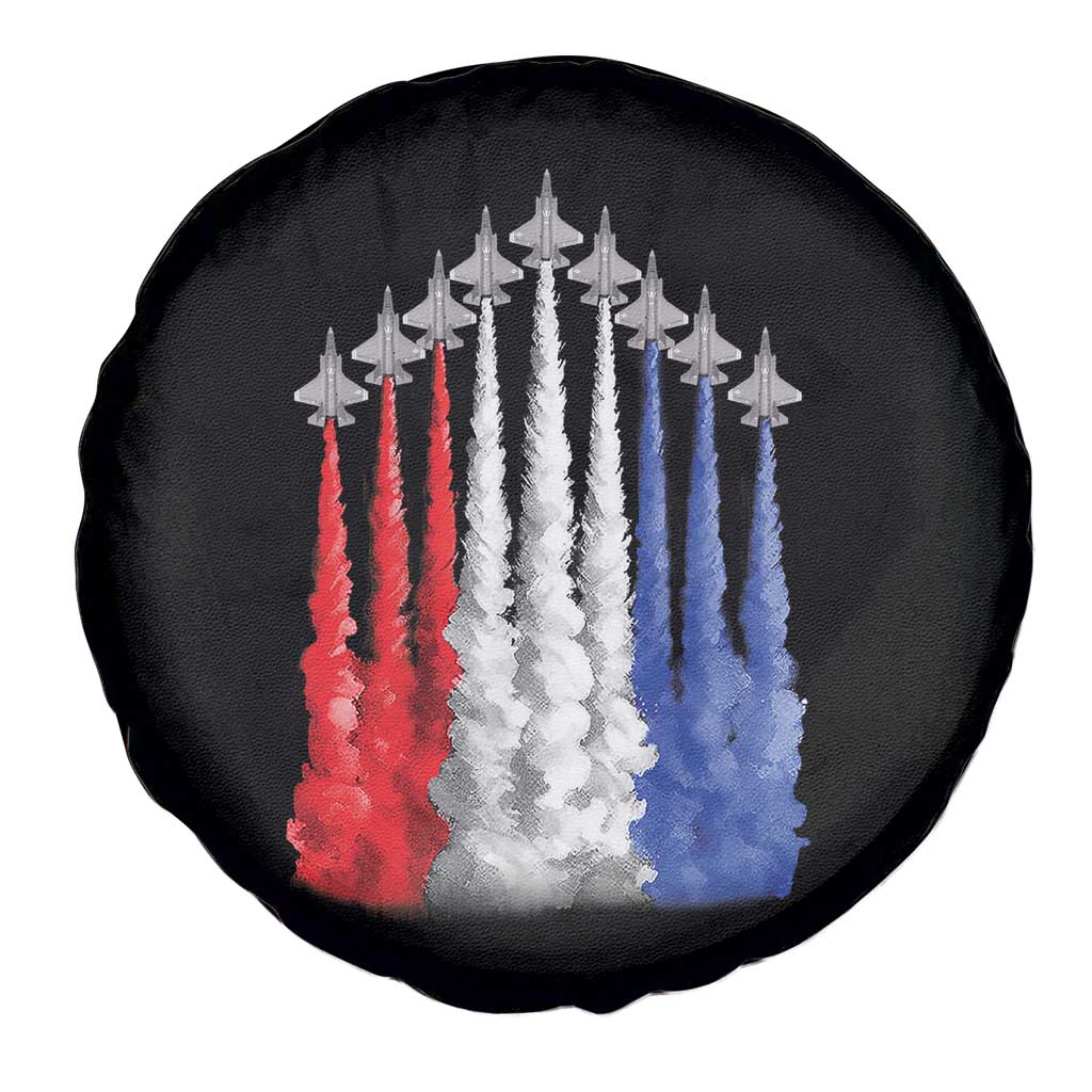 Funny Fighter Jet Airplane American Flag 4th Of July Spare Tire Cover - Wonder Print Shop