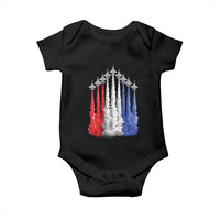 Funny Fighter Jet Airplane American Flag 4th Of July Baby Onesie - Wonder Print Shop
