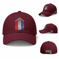 Funny Fighter Jet Airplane American Flag 4th Of July Baseball Cap