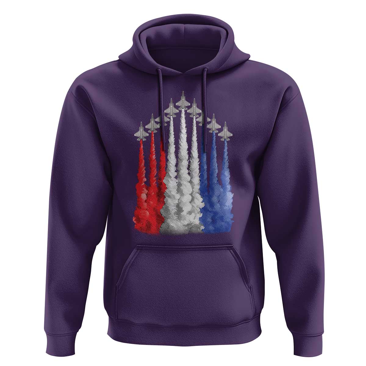 Funny Fighter Jet Airplane American Flag 4th Of July Hoodie - Wonder Print Shop