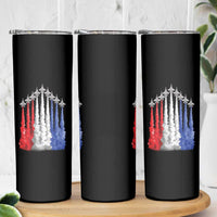 Funny Fighter Jet Airplane American Flag 4th Of July Skinny Tumbler - Wonder Print Shop