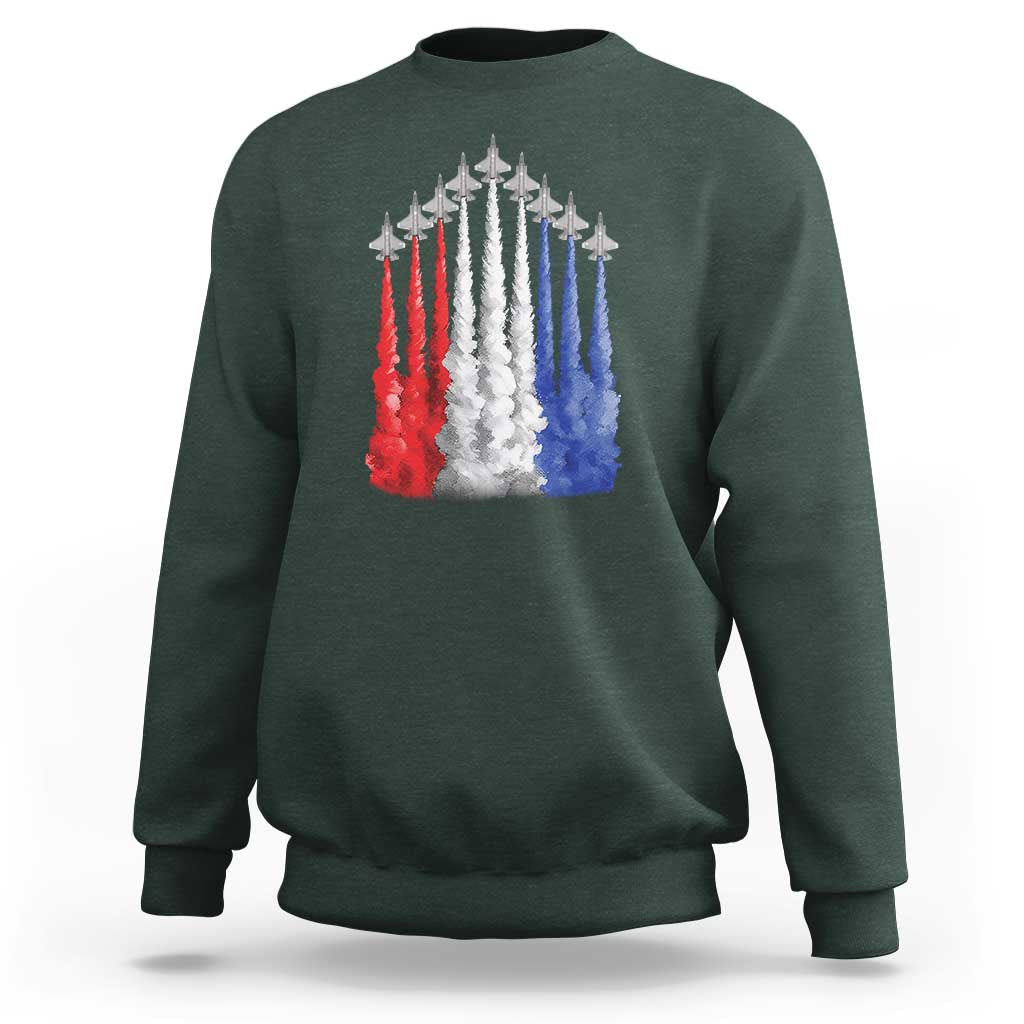 Funny Fighter Jet Airplane American Flag 4th Of July Sweatshirt - Wonder Print Shop
