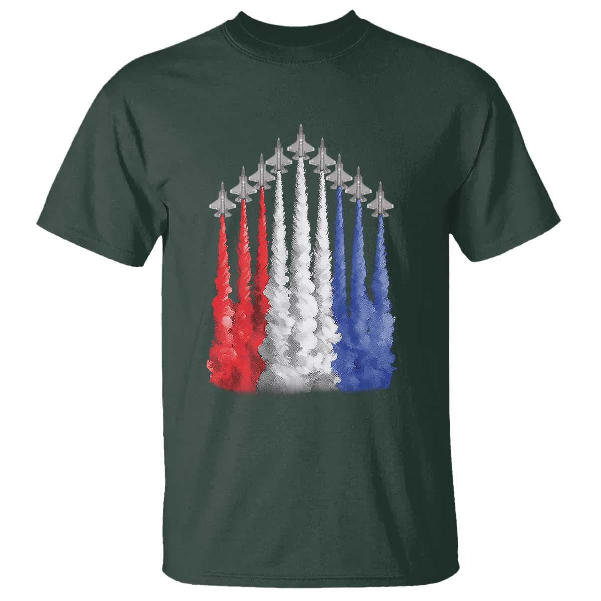 Funny Fighter Jet Airplane American Flag 4th Of July T Shirt - Wonder Print Shop