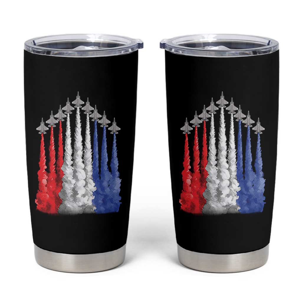 Funny Fighter Jet Airplane American Flag 4th Of July Tumbler Cup - Wonder Print Shop