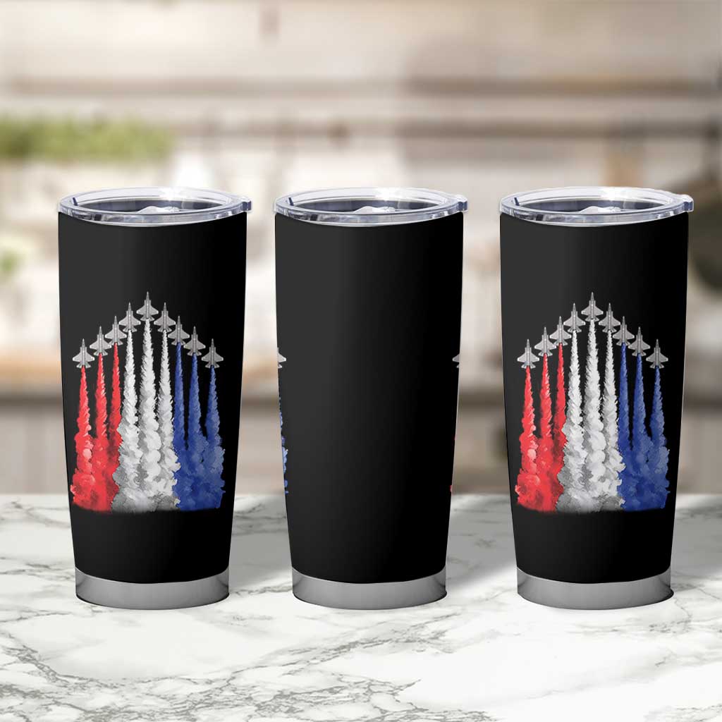 Funny Fighter Jet Airplane American Flag 4th Of July Tumbler Cup - Wonder Print Shop
