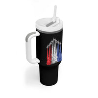 Funny Fighter Jet Airplane American Flag 4th Of July Tumbler With Handle - Wonder Print Shop