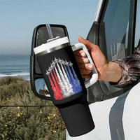 Funny Fighter Jet Airplane American Flag 4th Of July Tumbler With Handle - Wonder Print Shop