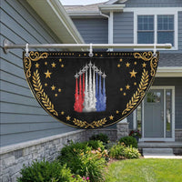 Funny Fighter Jet Airplane American Flag 4th Of July Patriotic Fan Flag